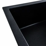 Гранітна мийка для кухні VALESO 6550 LOTOS матовий Чорний металік