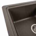 Гранітна мийка для кухні VALESO 6243 LIANA матова Темна скеля