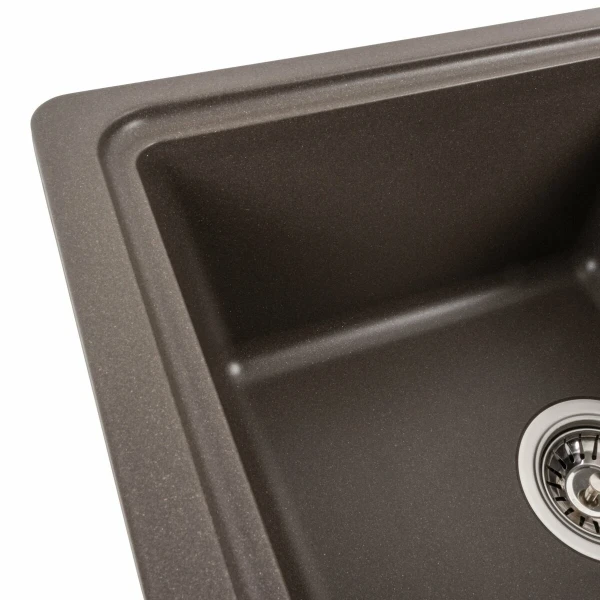 Гранітна мийка для кухні VALESO 6243 LIANA матова Темна скеля