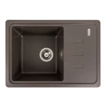 Гранітна мийка для кухні VALESO 6243 LIANA матова Темна скеля