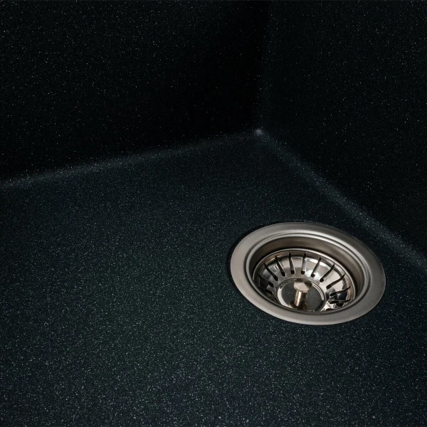 Гранітна мийка для кухні VALESO 6550 LOTOS матовий Антрацит