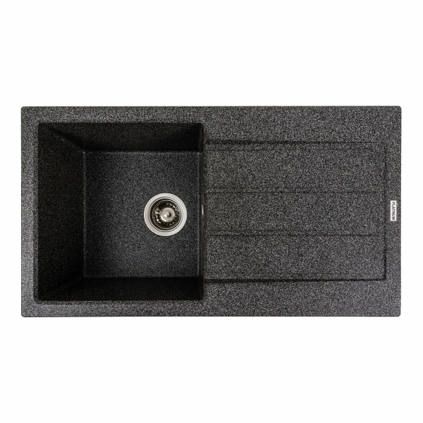 Гранітна мийка для кухні VALESO 7843 SOLID матовий Графіт