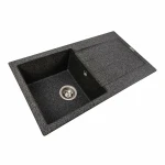 Гранітна мийка для кухні VALESO 7843 SOLID матовий Графіт