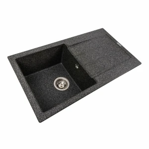 Гранітна мийка для кухні матовий Графіт VALESO 7843 SOLID