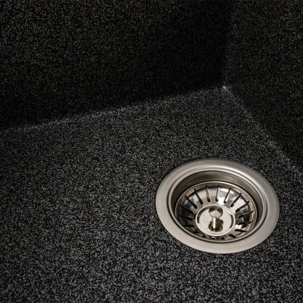 Гранітна мийка для кухні VALESO 7843 SOLID матовий Графіт