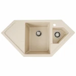 Гранітна мийка для кухні VALESO 9950 PANDORA матова Сафарі