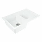 Гранітна мийка для кухні VALESO 7850W TOSKANA матова Білосніжна