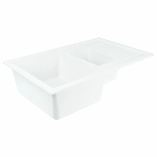 Гранітна мийка для кухні VALESO 7850W TOSKANA матова Білосніжна