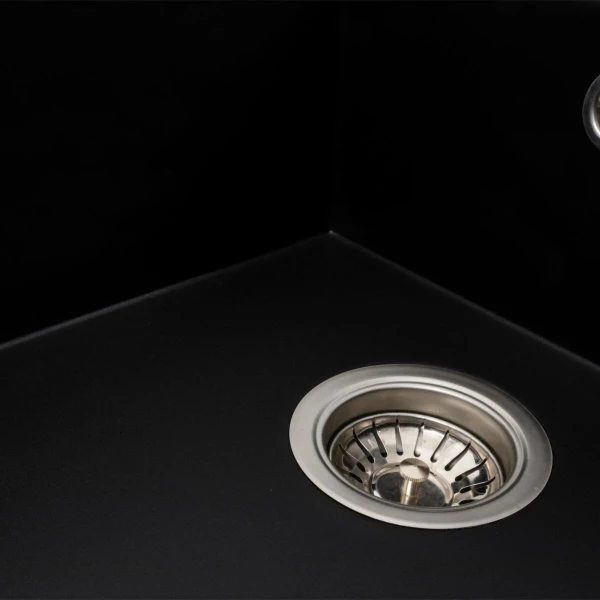 Гранітна мийка для кухні VALESO 7950 AZURIT матовий Чорний