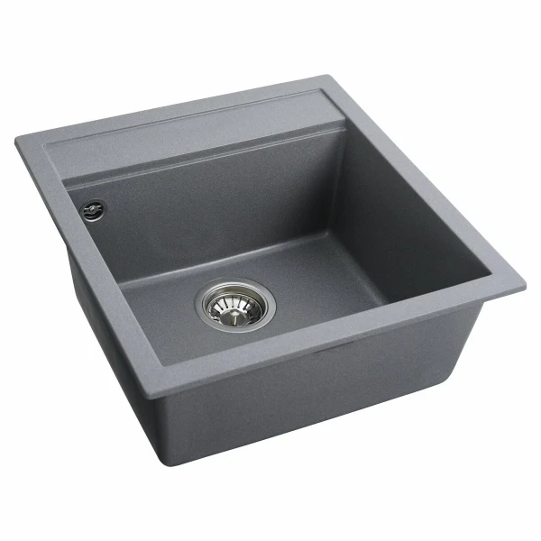 Гранітна мийка для кухні VALESO 5149 FIESTA матова Сірий мусон
