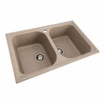 Гранітна мийка для кухні VALESO 7950 Equatoria матова Карамель