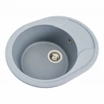 Гранітна мийка для кухні VALESO 5847 ONYX матова (сірий металік)