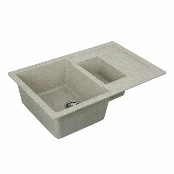 Гранітна мийка для кухні VALESO 7850W TOSKANA матова Карамель