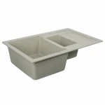 Гранітна мийка для кухні VALESO 7850W TOSKANA матова Карамель