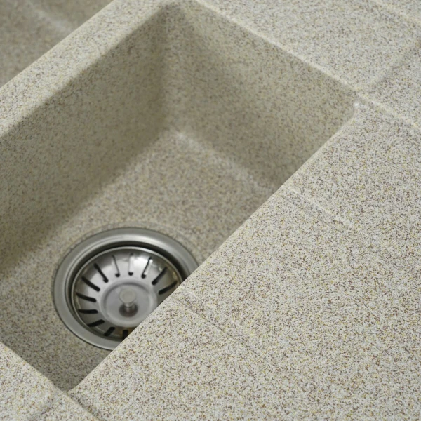 Гранітна мийка для кухні VALESO 7850W TOSKANA матова Карамель