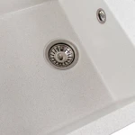 Гранітна мийка для кухні VALESO 7950 Selena матова Біла в крапку