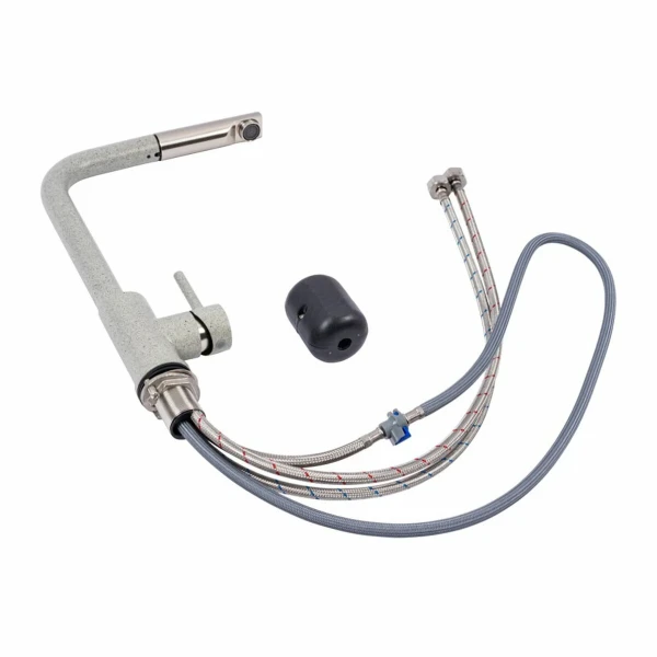 Q411B змішувач кухонний VALESO СІРИЙ (з висувною лійкою)