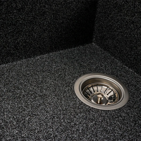 Гранітна мийка для кухні VALESO 7950 AZURIT матовий Графіт